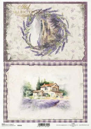 R2235decoupageRicePaperA4ProvenceFrankrijklandscapeITDCollection